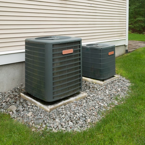 two exterior hvac systems